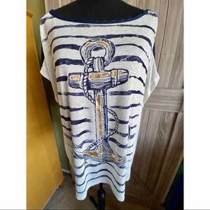 Ginger G Blue Nautical Blouse